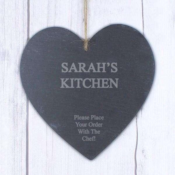 Personalised Large Engraved Slate Heart - Myhappymoments.co.uk