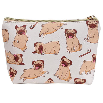 Mopps Pug Small PVC Toiletry Make Up Wash Bag