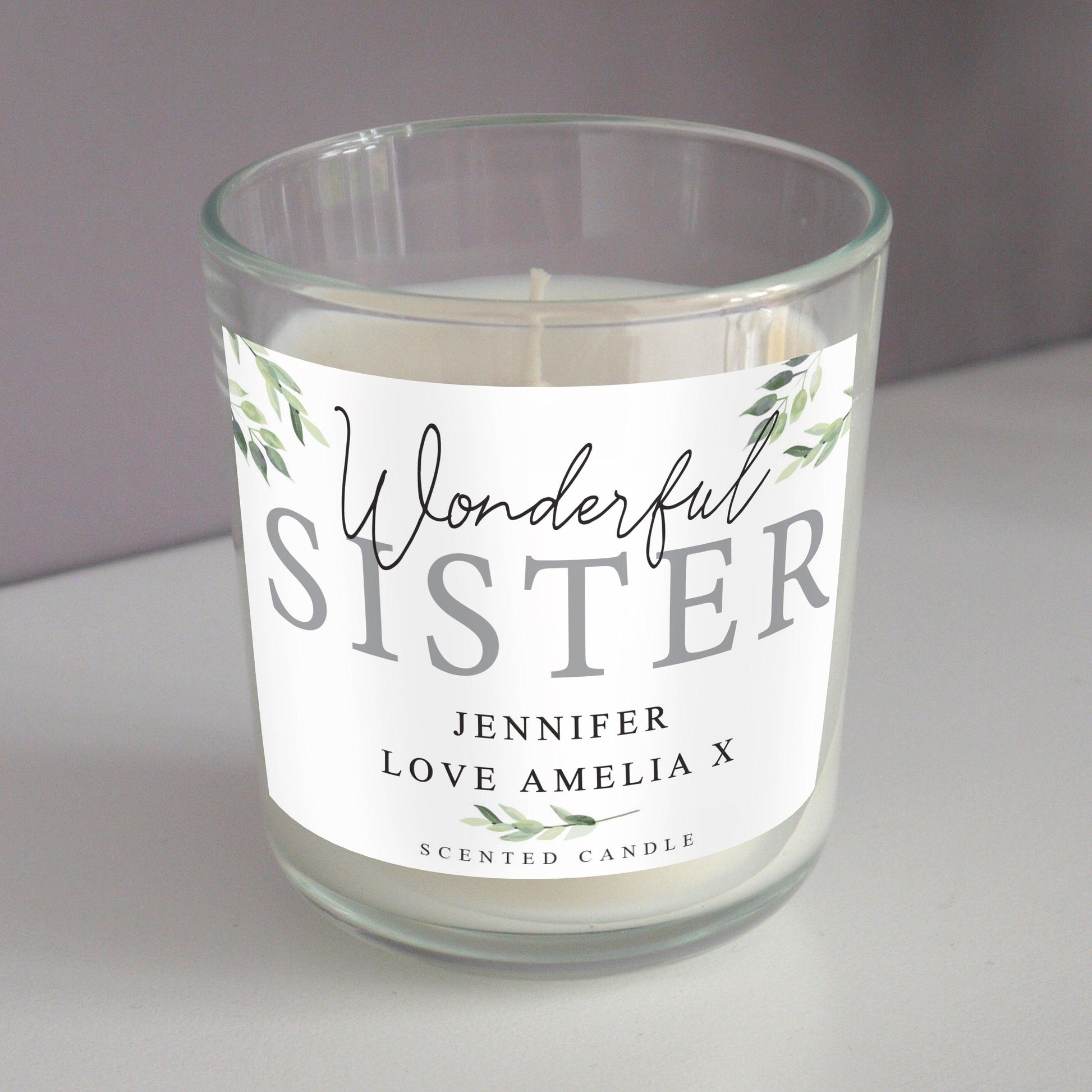 Personalised Botanical Scented Jar Candle