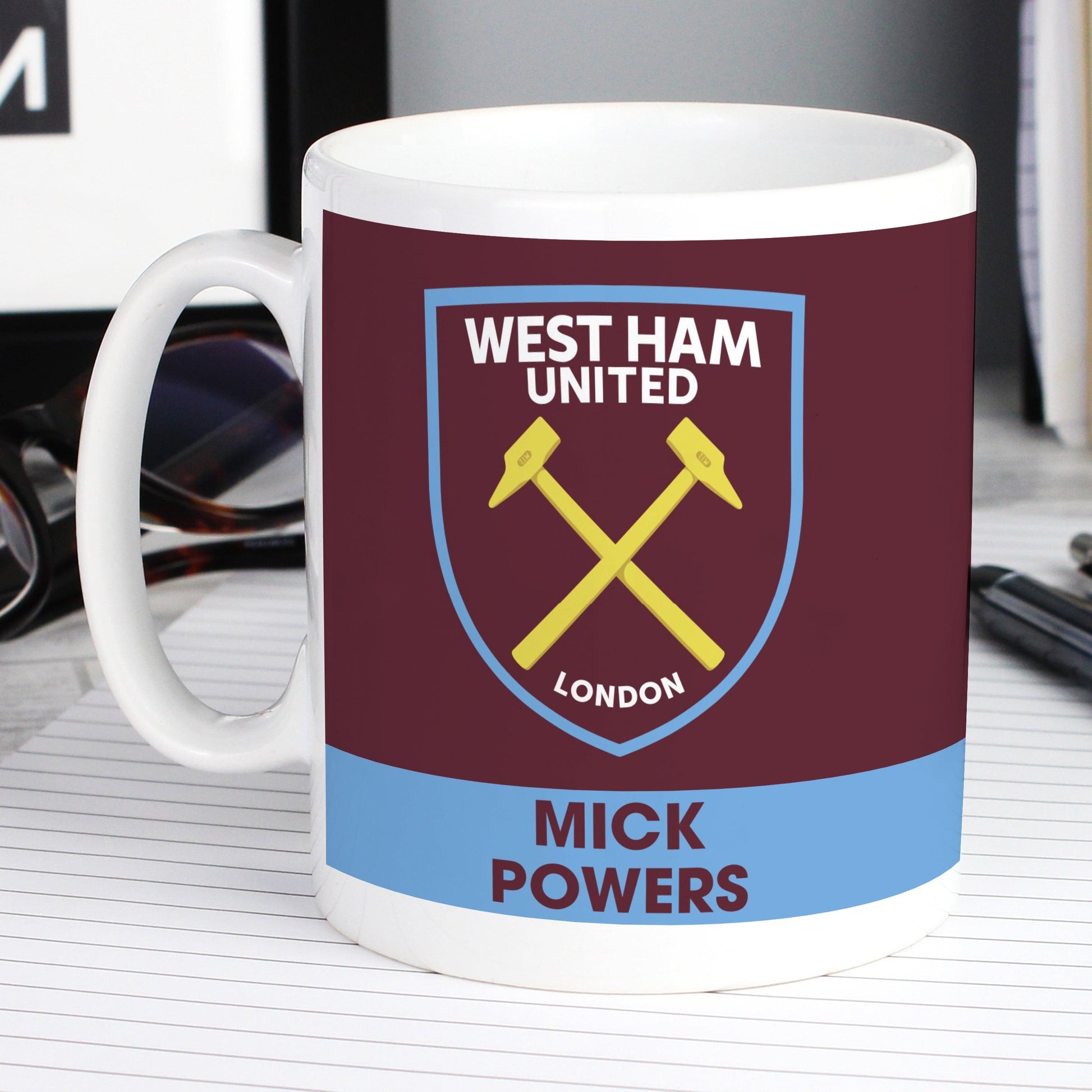 Personalised West Ham United FC Bold Crest Mug