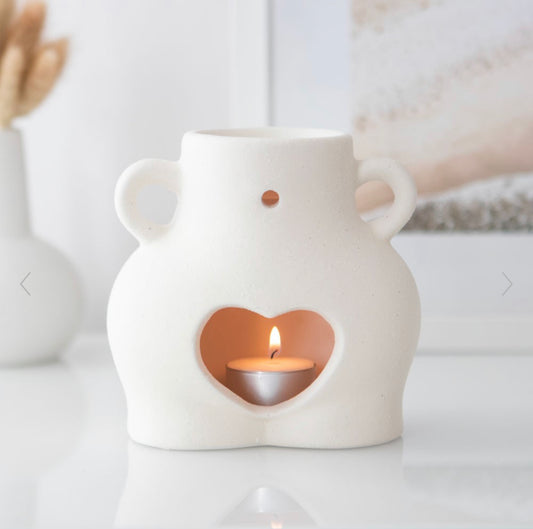 Cream Speckle Bum Oil Burner