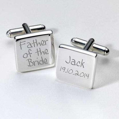 Personalised Father of the Bride Cufflinks - Myhappymoments.co.uk