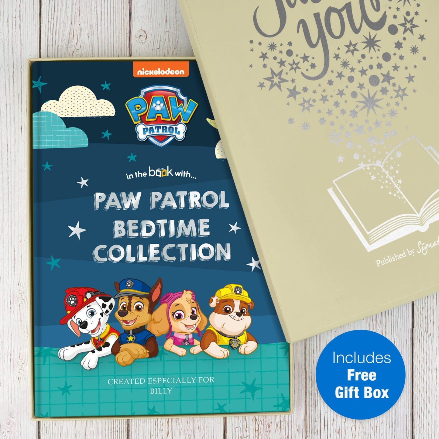 Personalised Paw Patrol Book - Bedtime Stories Collection - Free Gift Box