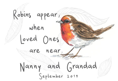 Personalised Robin In Memory Candle Jar