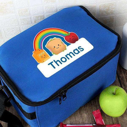 Personalised Blue Healthy Eating Lunch Bag - Myhappymoments.co.uk