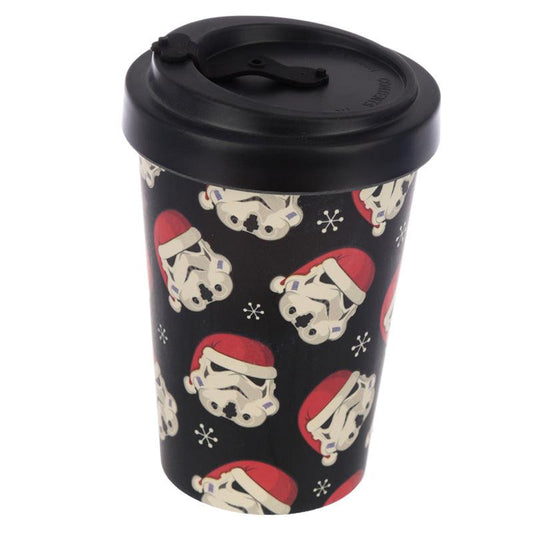 The Original Stormtrooper Christmas Reusable Screw Top Bamboo Composite Travel Mug