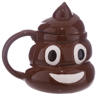 Novelty Poo Shaped Mug With Lid - Myhappymoments.co.uk