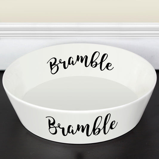 Personalised Any Name 20cm Large Bone China Pet Bowl