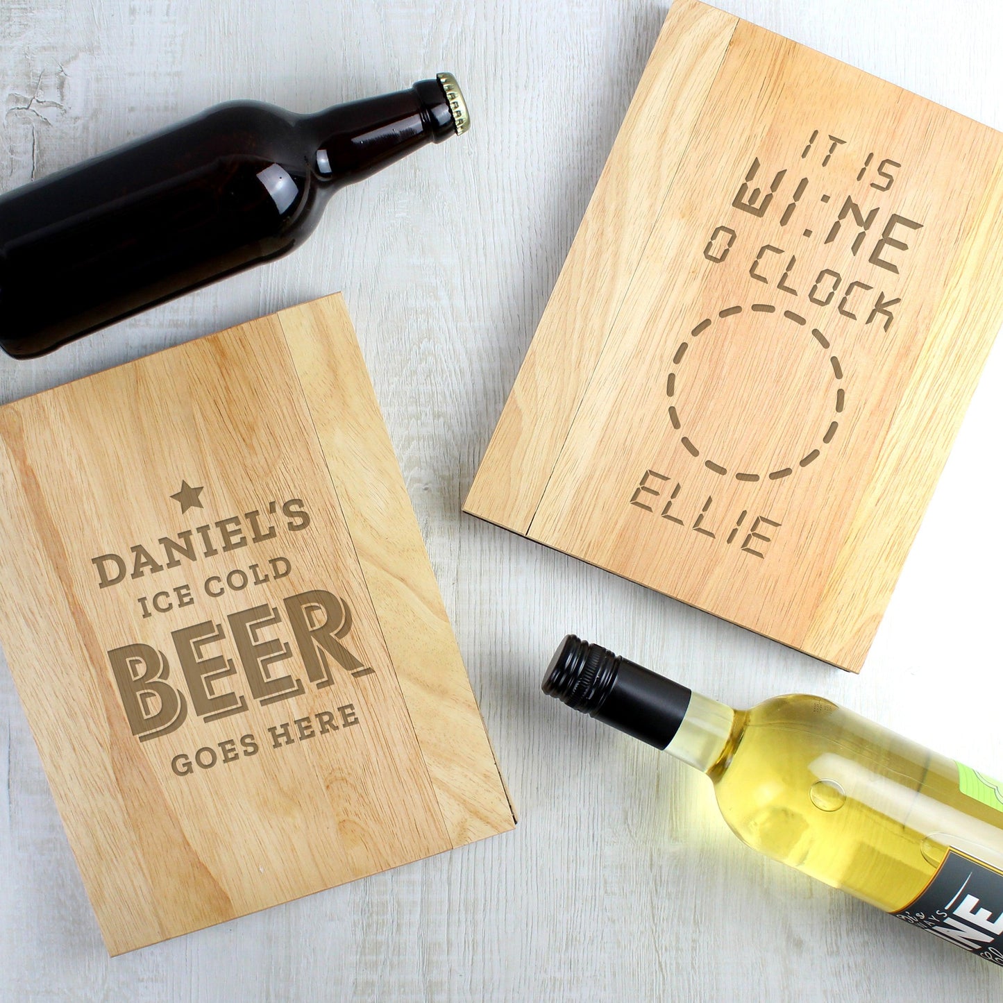 Personalised Beer Goes Here Wooden Sofa Tray