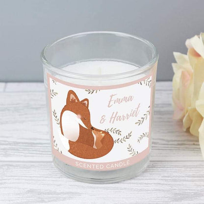 Personalised Mummy and Me Fox Scented Jar Candle - Myhappymoments.co.uk