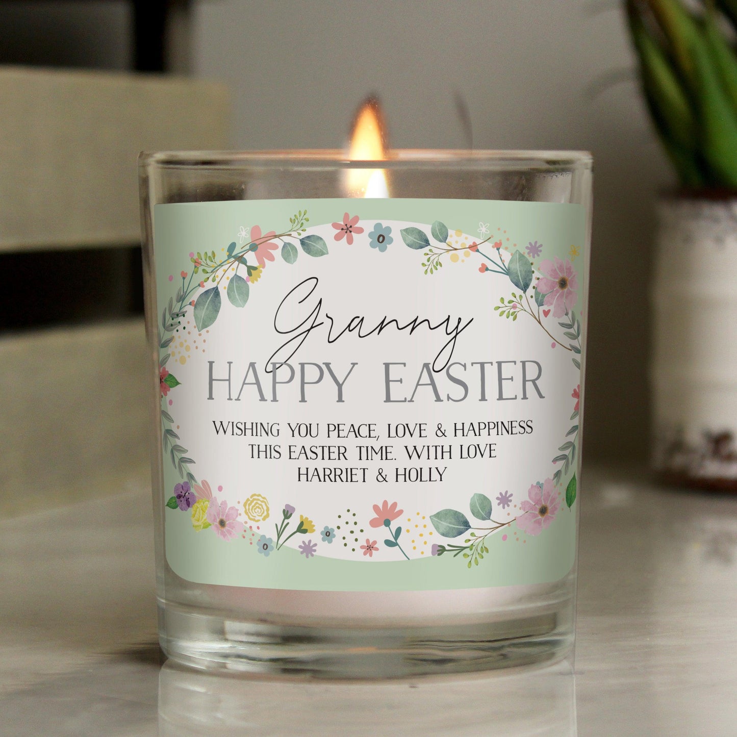 Personalised Spring Time Jar Candle