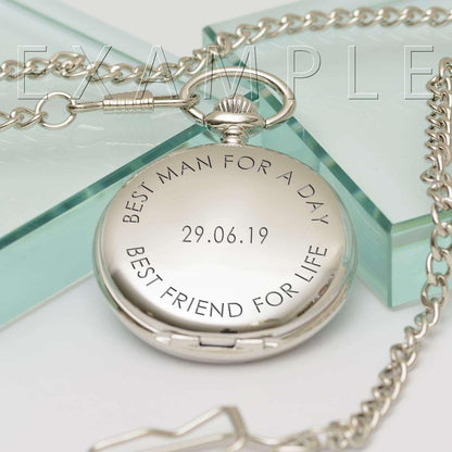 Engraved Any Message Pocket Fob Watch - Myhappymoments.co.uk