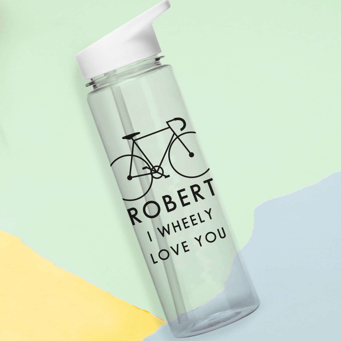 Personalised I Wheely Love You Water Bottle