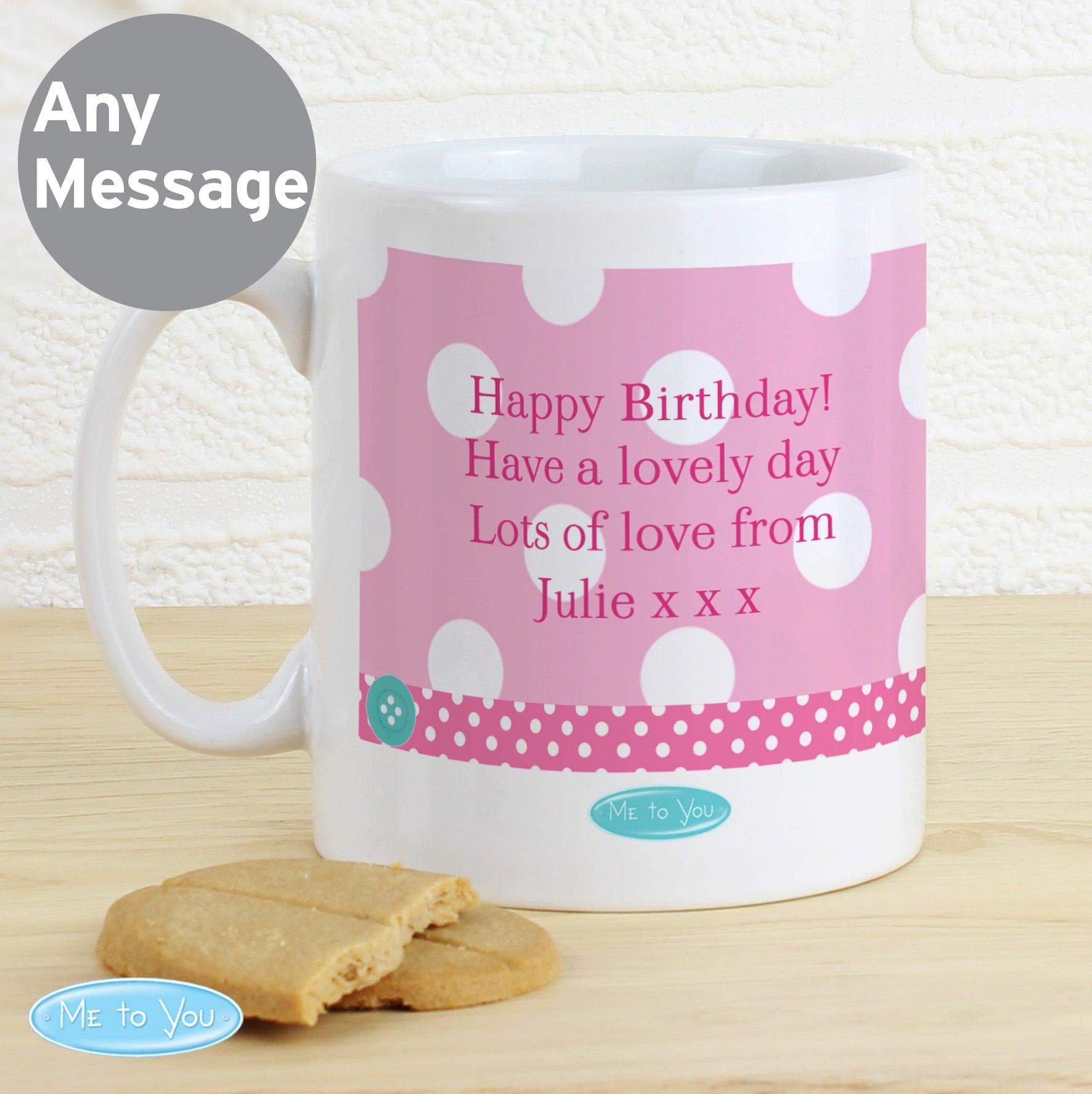 Personalised Me To You Birthday Age Pink Mug - Myhappymoments.co.uk