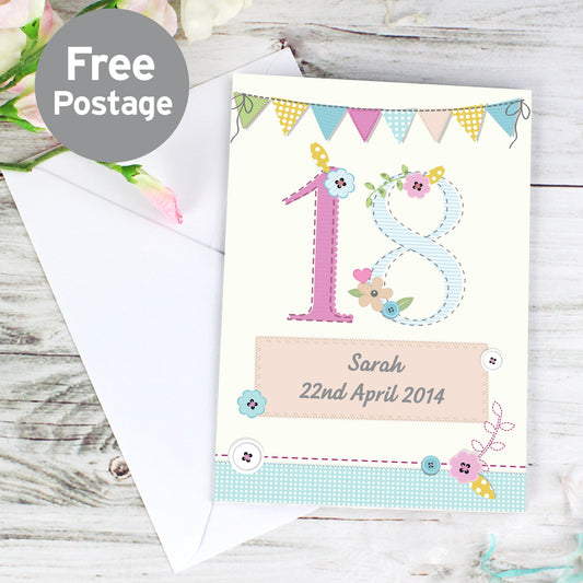 Personalised Age Birthday Craft Card