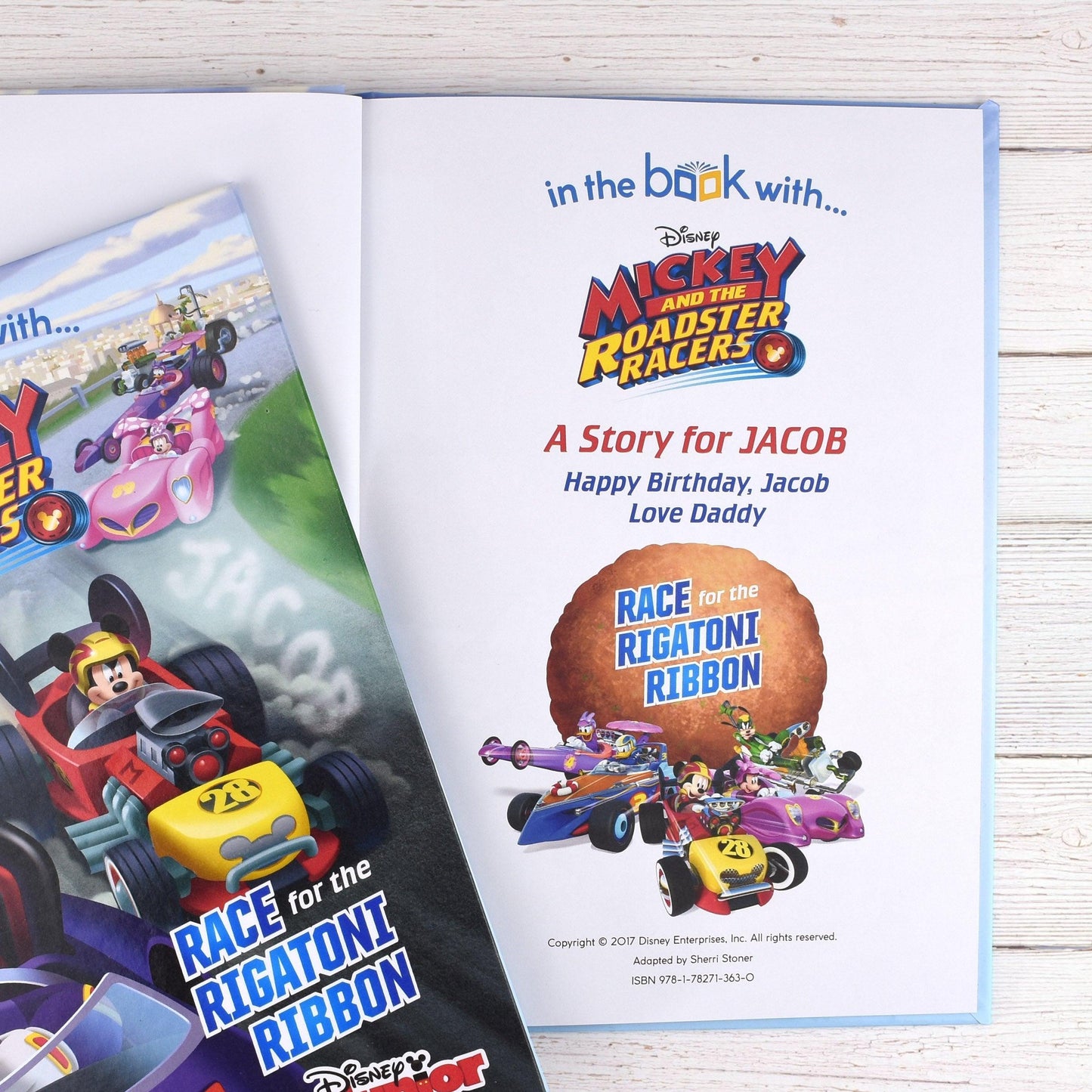 Personalised Disney Jr Mickey and the Roadster Racers Story Book