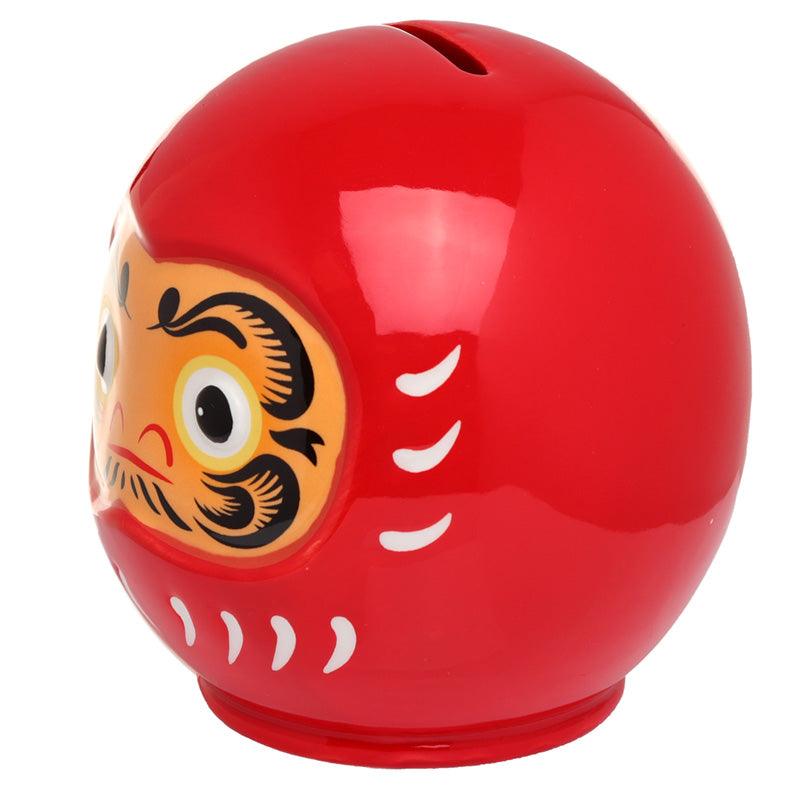 Ceramic Japanese Red Daruma Money Box