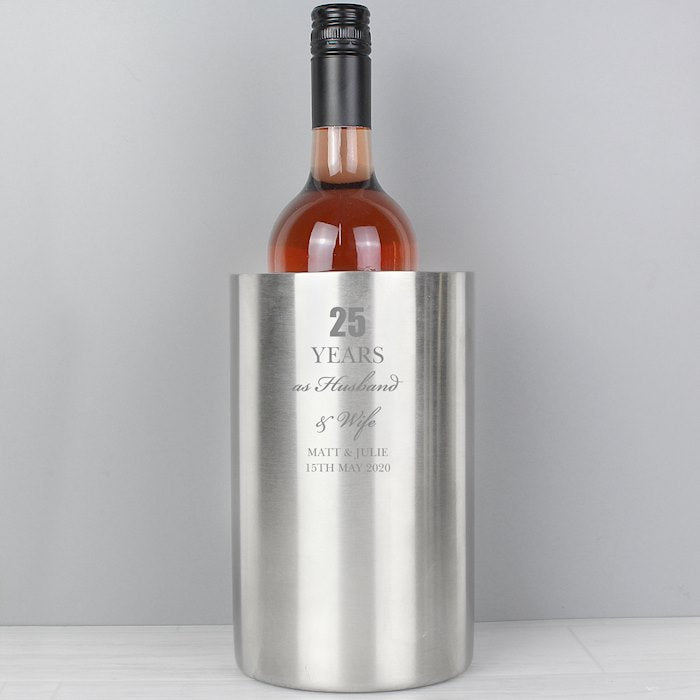 Personalised Anniversary Wine Cooler From Pukkagifts.uk