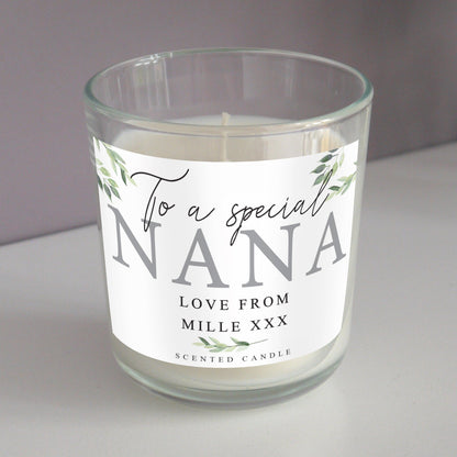 Personalised Botanical Scented Jar Candle