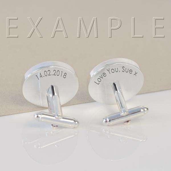 Personalised Silverplated Sixpence Cufflinks - Myhappymoments.co.uk