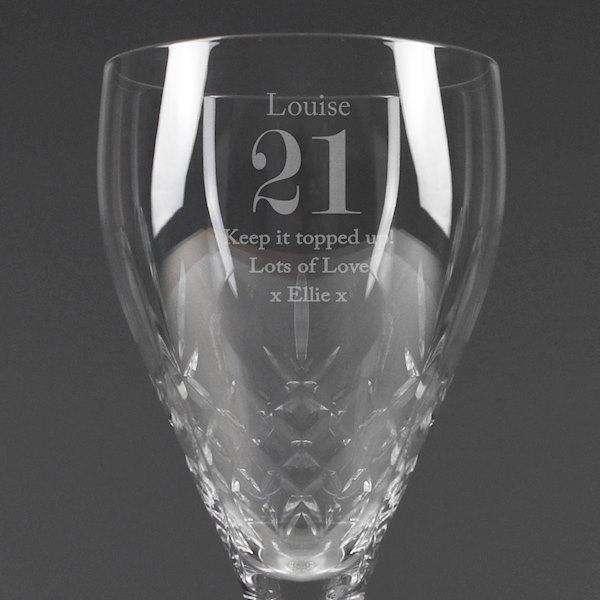 Personalised Special Occasion Cut Crystal Wine Glass - Myhappymoments.co.uk