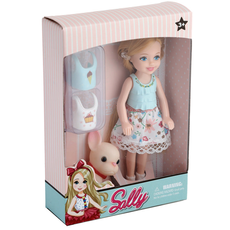 Sally Dress Up Doll with Dog and Accessories