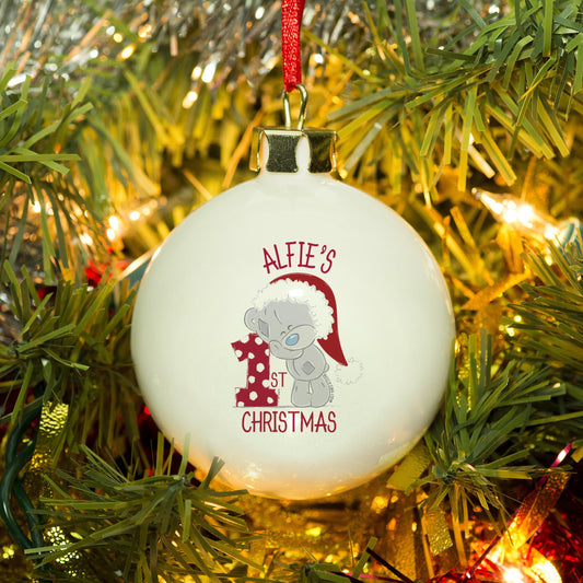 Personalised Me To You 1st Christmas Bauble