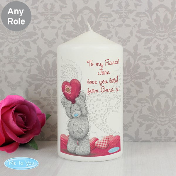 Personalised Me To You Heart Candle - Myhappymoments.co.uk