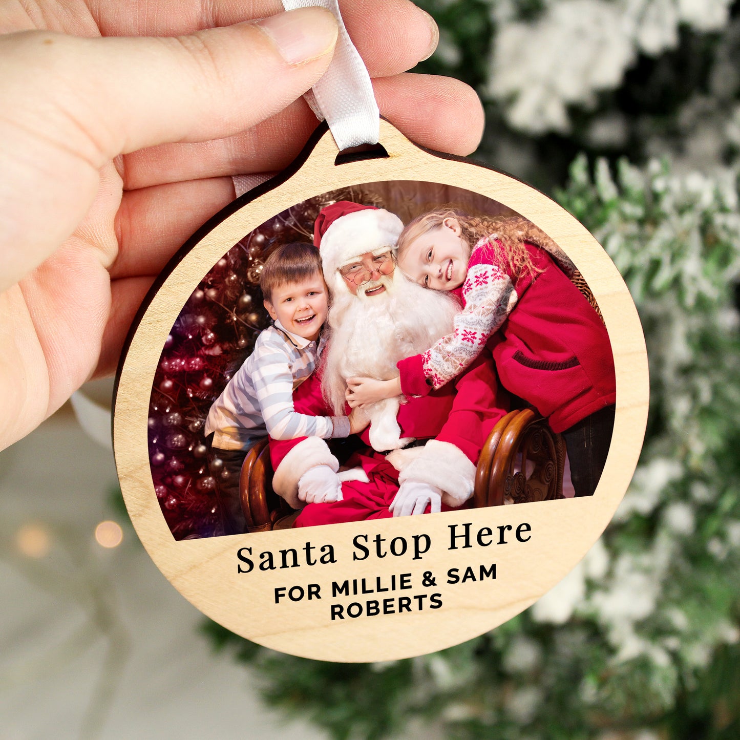 Personalised Photo Upload Christmas Decoration