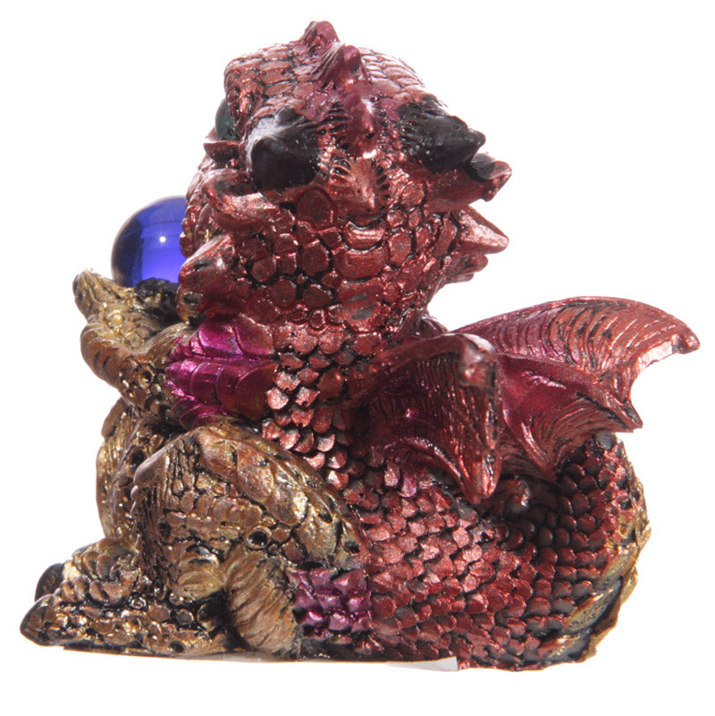 Cute Baby Dragon with Crystal Ball Figurine