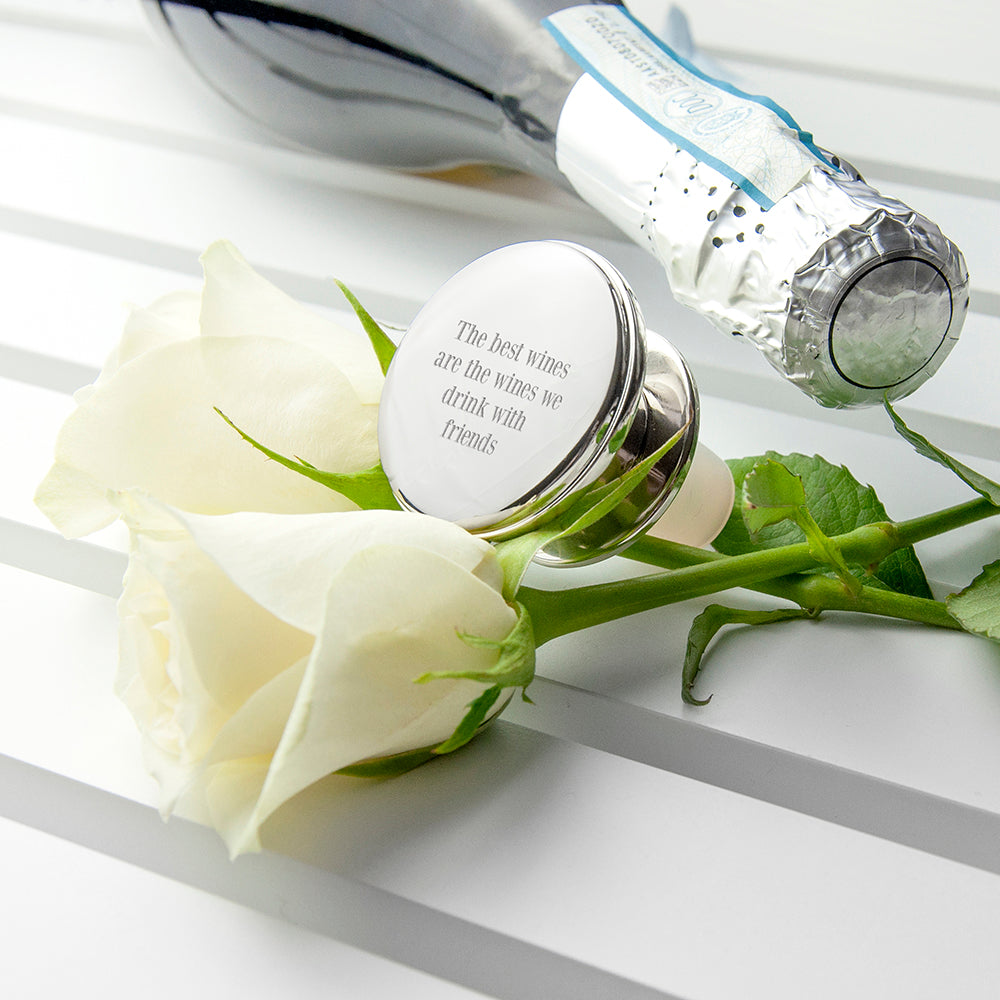 Personalised Silver Plated Bottle Stopper