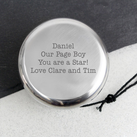 Personalised Page Boy Stainless Steel YOYO