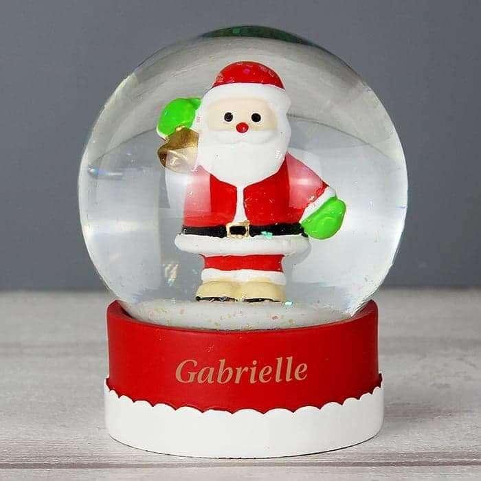 Personalised Santa Snow Globe - Myhappymoments.co.uk