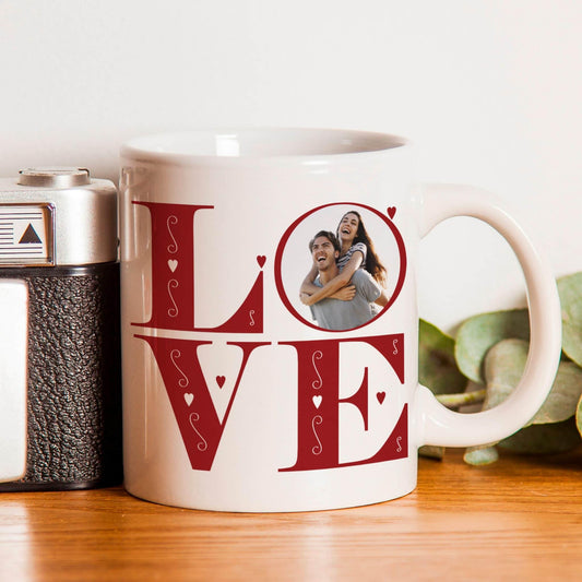 LOVE Photo Upload Mug - Romantic Gift 