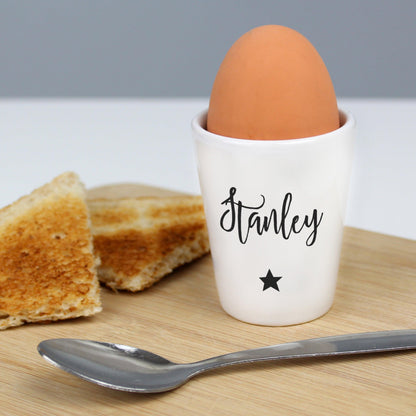 Personalised Star Name Only Egg Cup