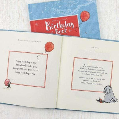 Personalised Winnie the Pooh Birthday Book - Myhappymoments.co.uk