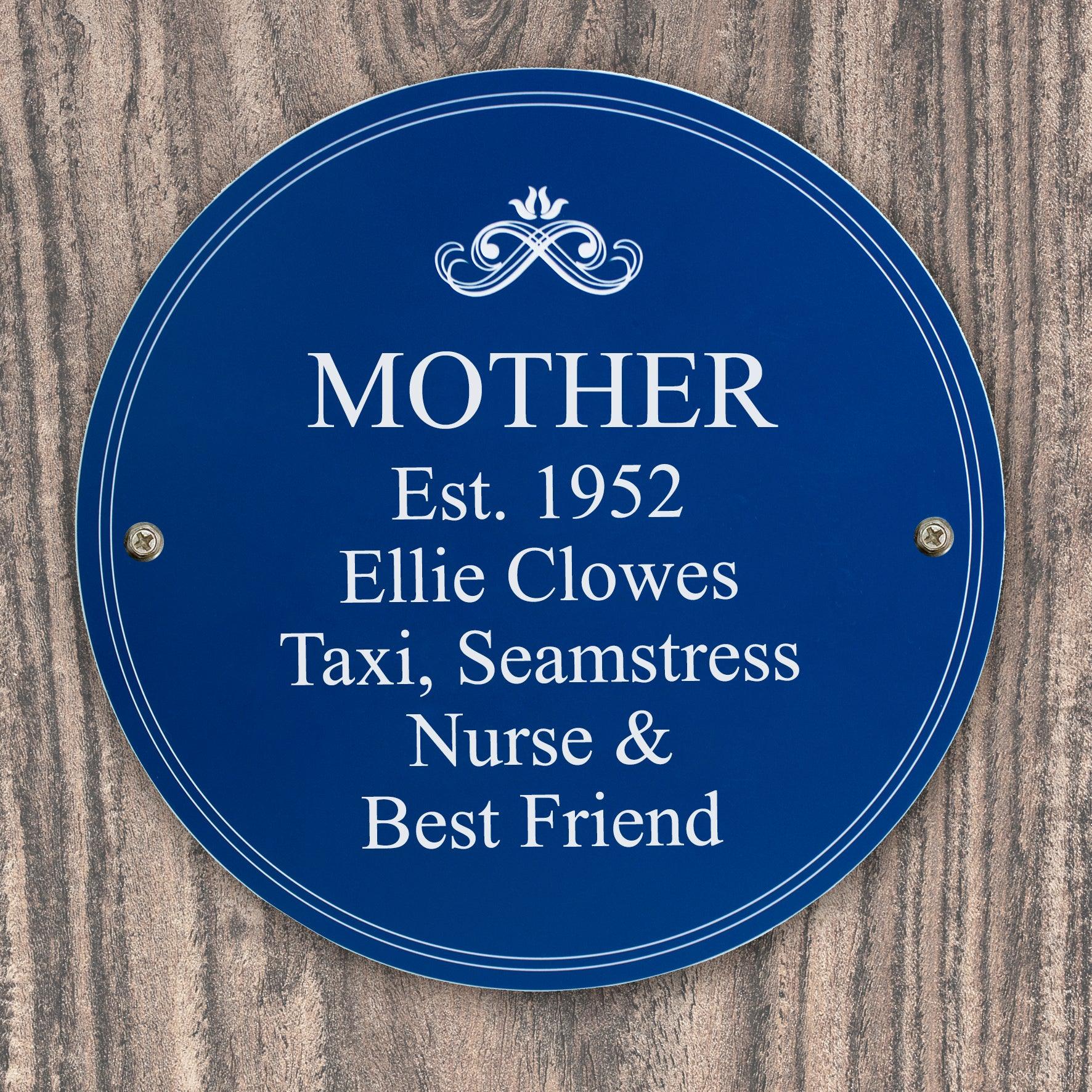 Personalised Heritage Plaque - Myhappymoments.co.uk