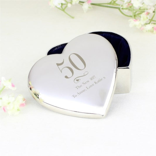 Personalised Birthday Age Heart Trinket Box - Myhappymoments.co.uk