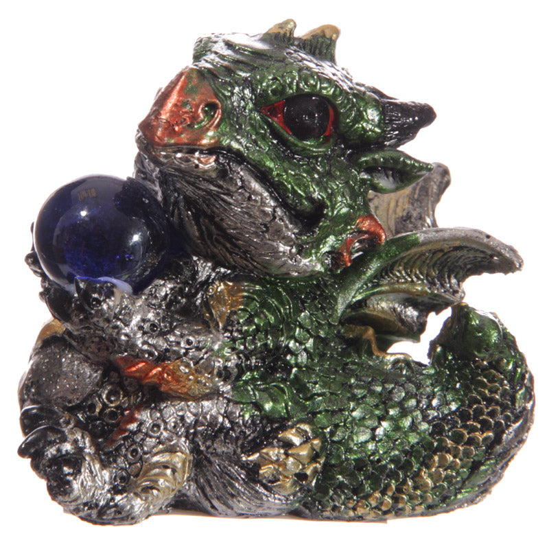 Cute Baby Dragon with Crystal Ball Figurine