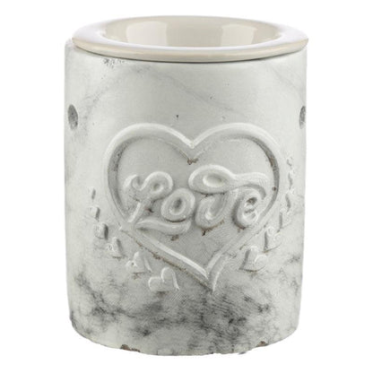 Concrete Love Heart Oil Burner