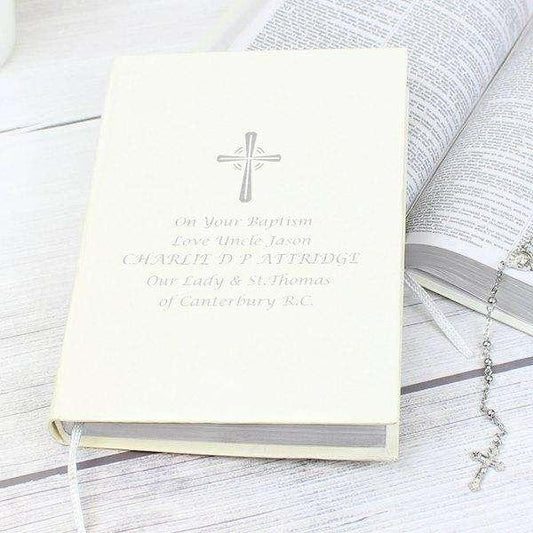 Personalised Silver Companion Holy Bible - Eco-friendly - Myhappymoments.co.uk