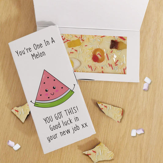 Personalised You’re One In A Melon White Chocolate Card