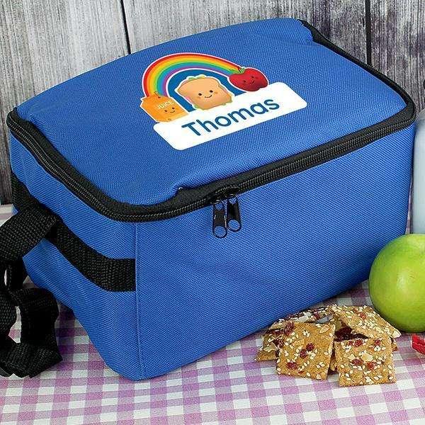 Personalised Blue Healthy Eating Lunch Bag - Myhappymoments.co.uk