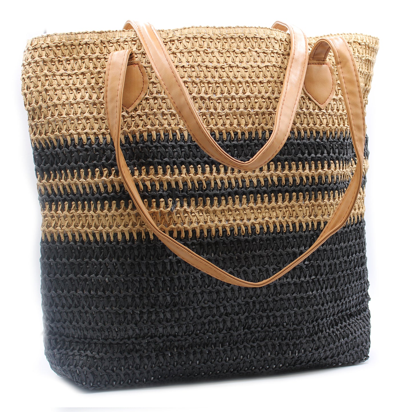 Back to the Bazaar Beach Bag - Black & Tan