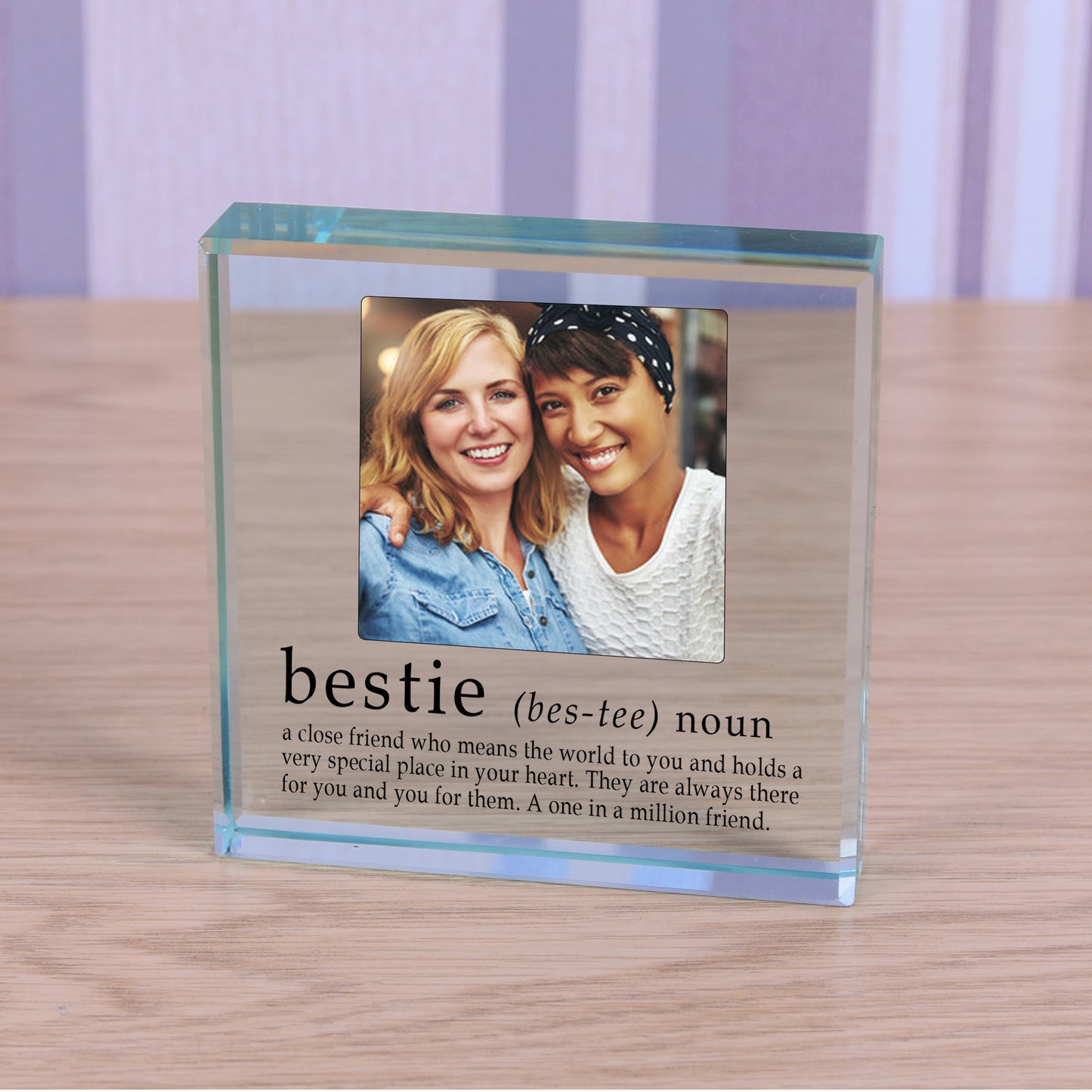 Best Friend Photo Glass Token Gift - Bestie