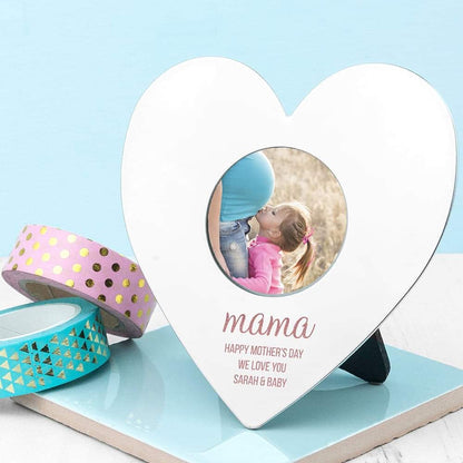 Personalised Mini Heart Photo Frame - Myhappymoments.co.uk