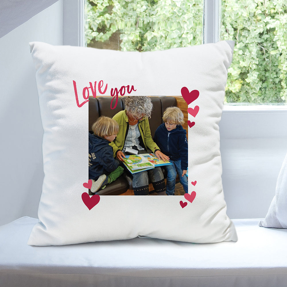 Personalised Love You Photo Upload Cushion - Romantic Gift