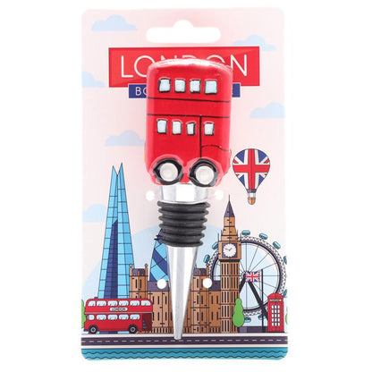 Ceramic London Routemaster Bus Bottle Stopper