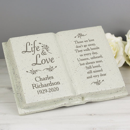 Personalised Graveside Life & Love Memorial Book