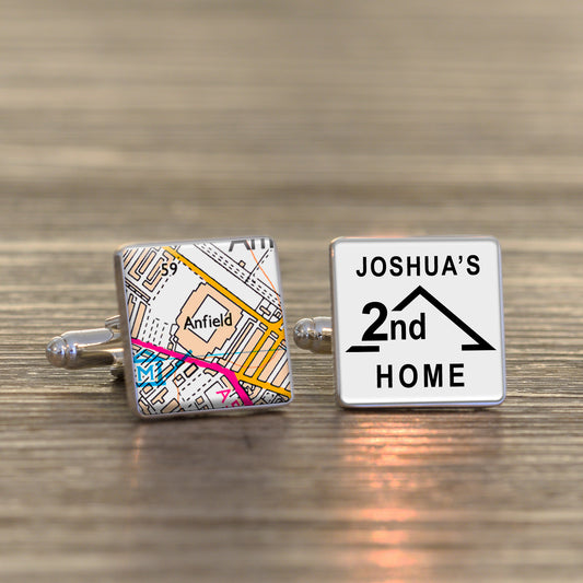 Football Club Stadium Map 2nd HOME Cufflinks